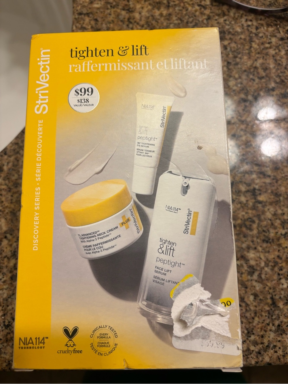 StriVectin Tighten & Lift Serum and Cream Set - Yellow and White Packaging